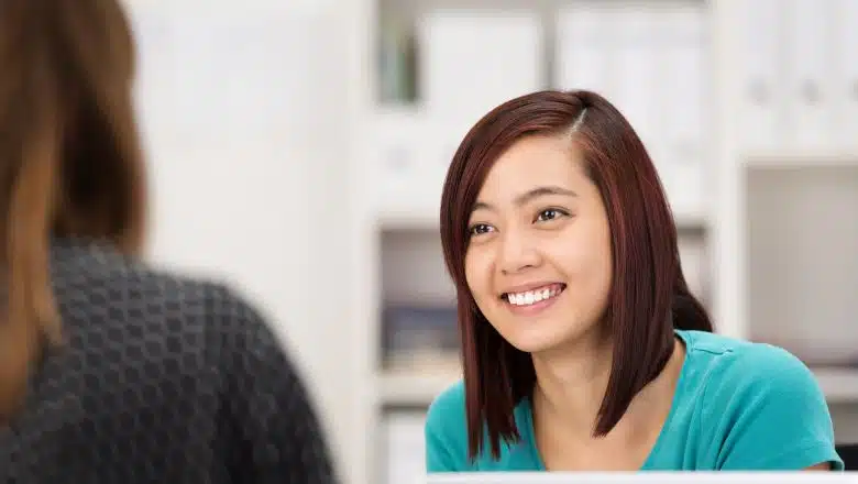 young woman smiling